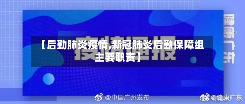 【后勤肺炎疫情,新冠肺炎后勤保障组主要职责】