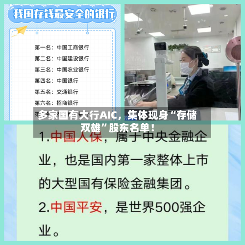 多家国有大行AIC，集体现身“存储双雄”股东名单！
