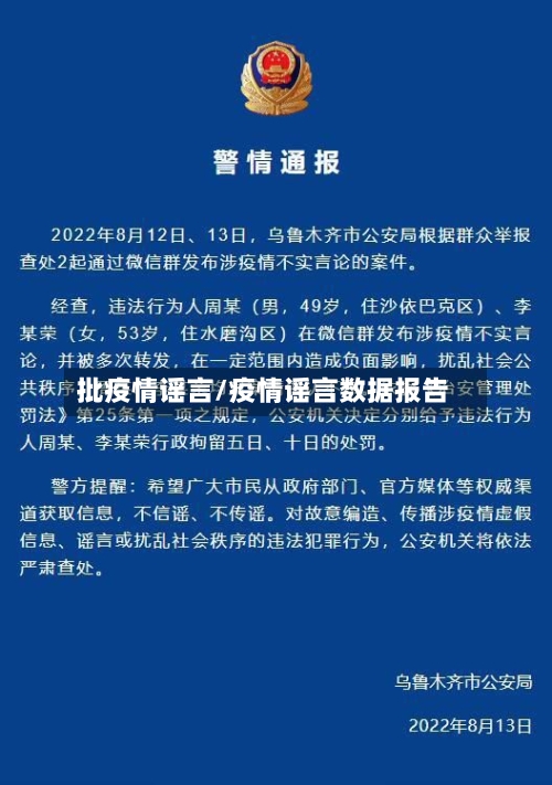 批疫情谣言/疫情谣言数据报告